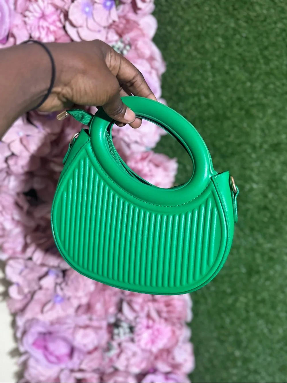 Green Structured Top-Handle Women’s Bag